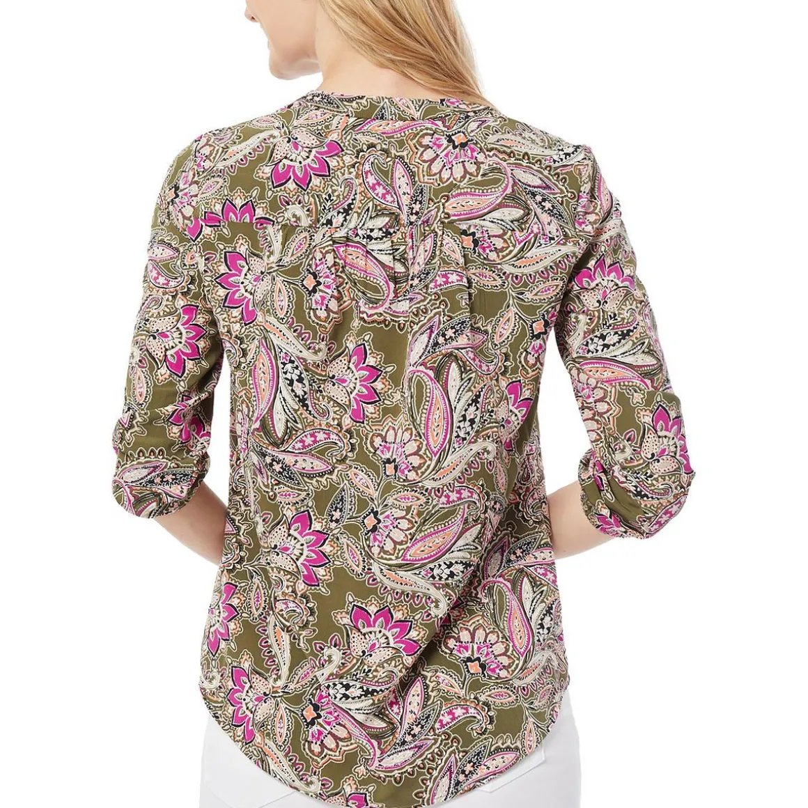 Paisley V-Neck Blouse