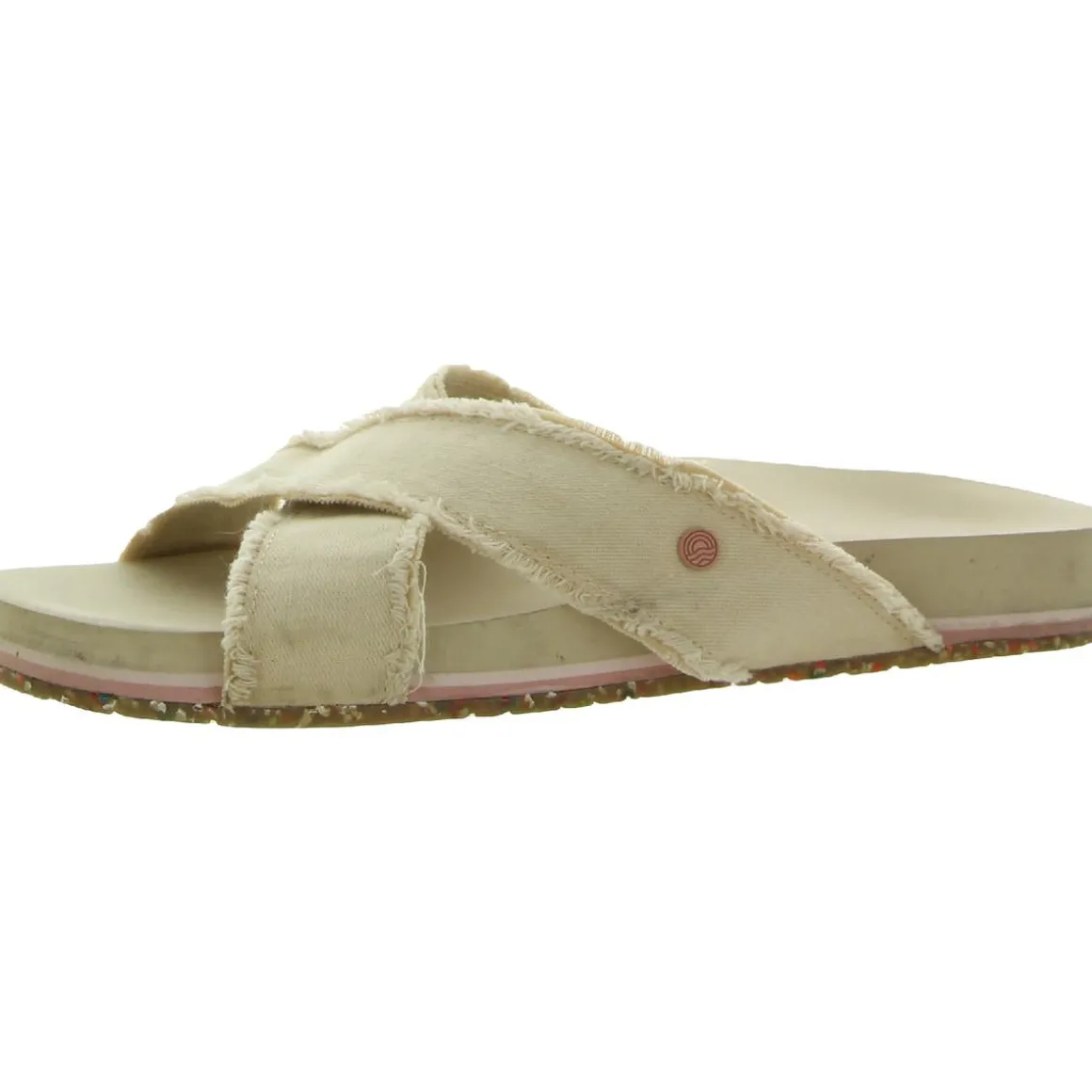 Panama Canvas Slip On Slide Sandals