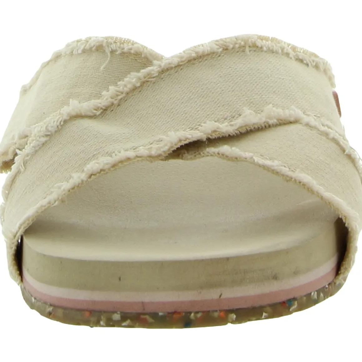 Panama Canvas Slip On Slide Sandals