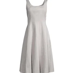 Paneled Square Neck Fit & Flare Dress