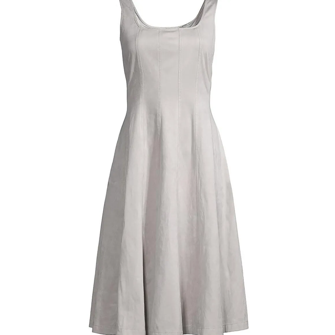 Paneled Square Neck Fit & Flare Dress