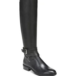 Pansy Leather Round Toe Knee-High Boots