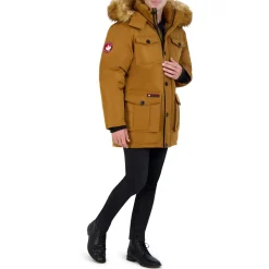 Parka Coat for Men-Insulated Winter Jacket w/ Faux Fur Hood