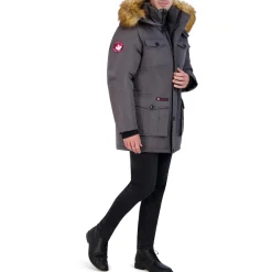 Parka Coat for Men-Insulated Winter Jacket w/ Faux Fur Hood