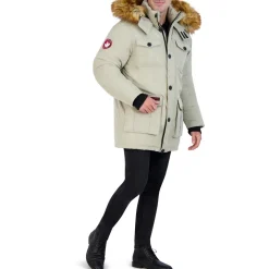 Parka Coat for Men-Insulated Winter Jacket w/ Faux Fur Hood