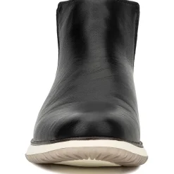 Parker Faux Leather Round Toe Chelsea Boots
