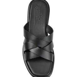 Parkker Solid Leather Slide Sandals