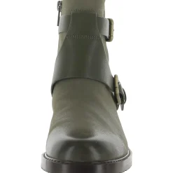 Parvani Leather Block Heel Ankle Boots