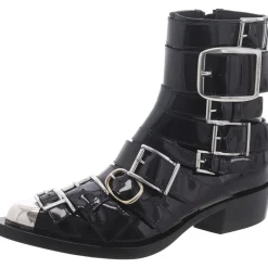 Patent Leather Zipper Booties