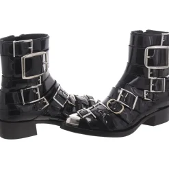 Patent Leather Zipper Booties