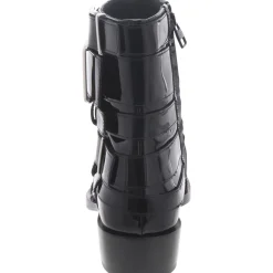 Patent Leather Zipper Booties