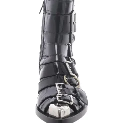 Patent Leather Zipper Booties