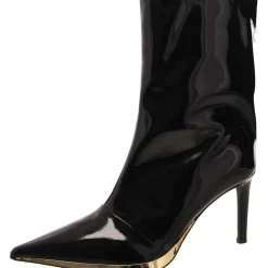 Patent Metallic Booties