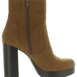 PATRICEE Textile Upper Faux Leather Ankle Boots