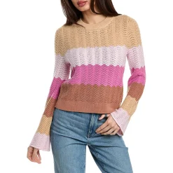 Pattern Crew Neck Pullover Sweater