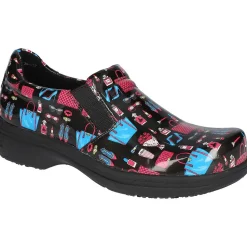 Pattern Leather Clogs