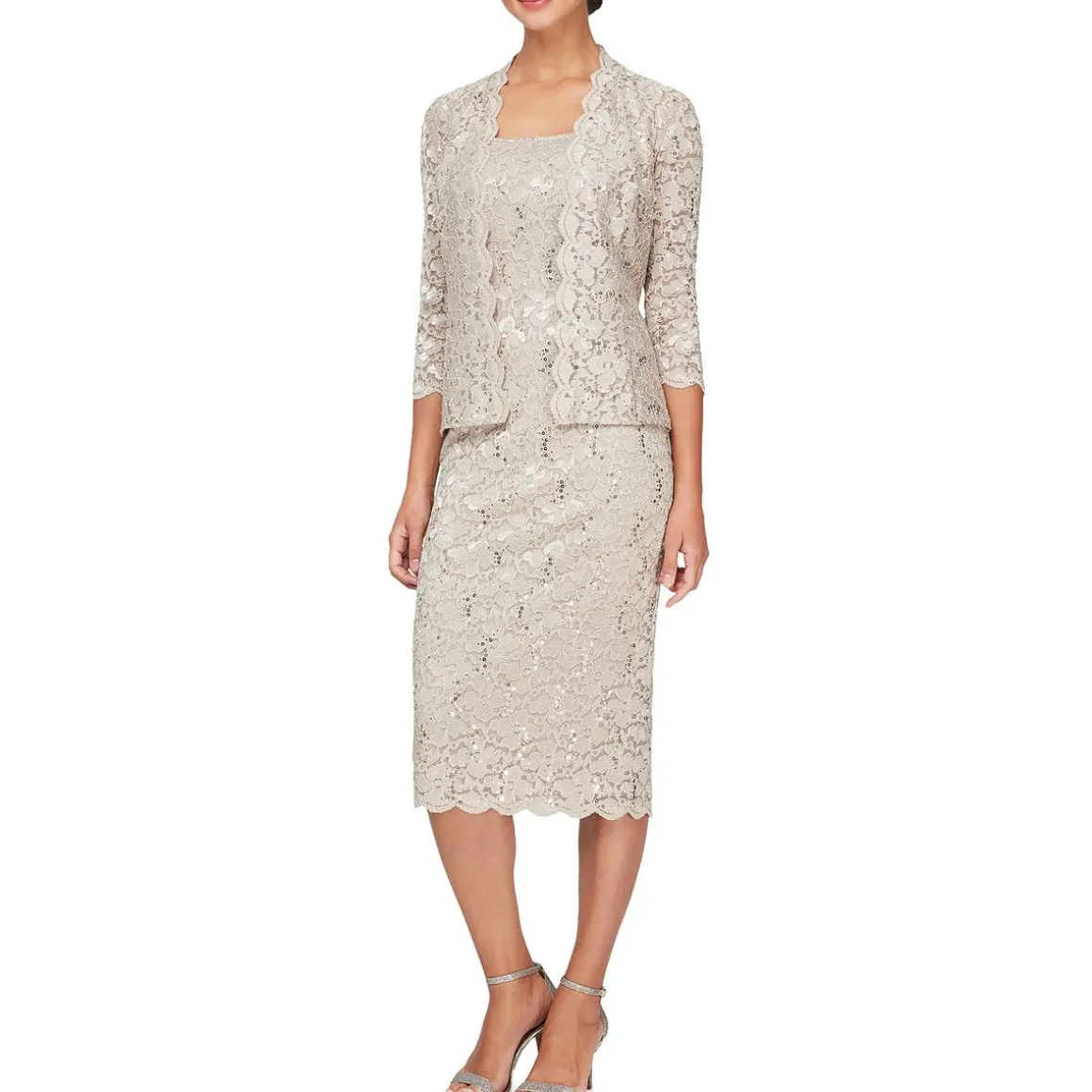 2PC Lace Two Piece Dress