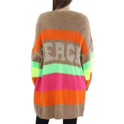 Peace Wool Blend Open Front Cardigan Sweater