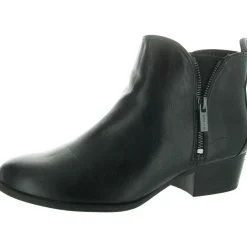 Pedrio Zipper Faux Leather Ankle Boots