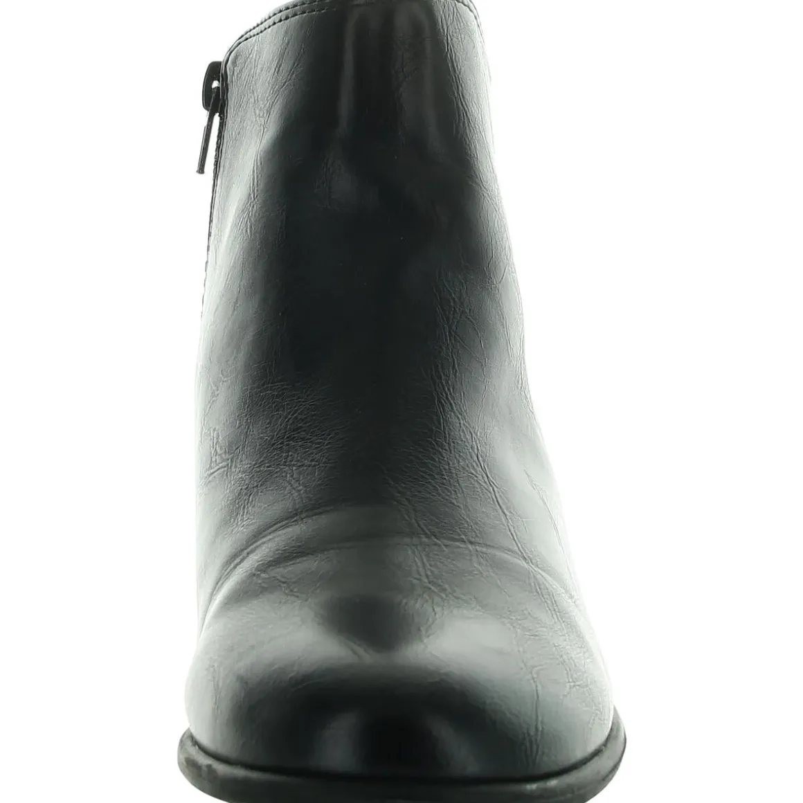 Pedrio Zipper Faux Leather Ankle Boots