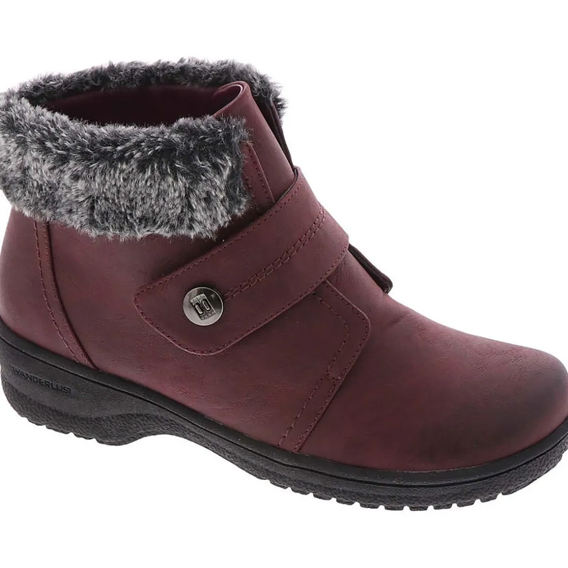 Perth Faux Leather Faux Fur Lined Ankle Boots