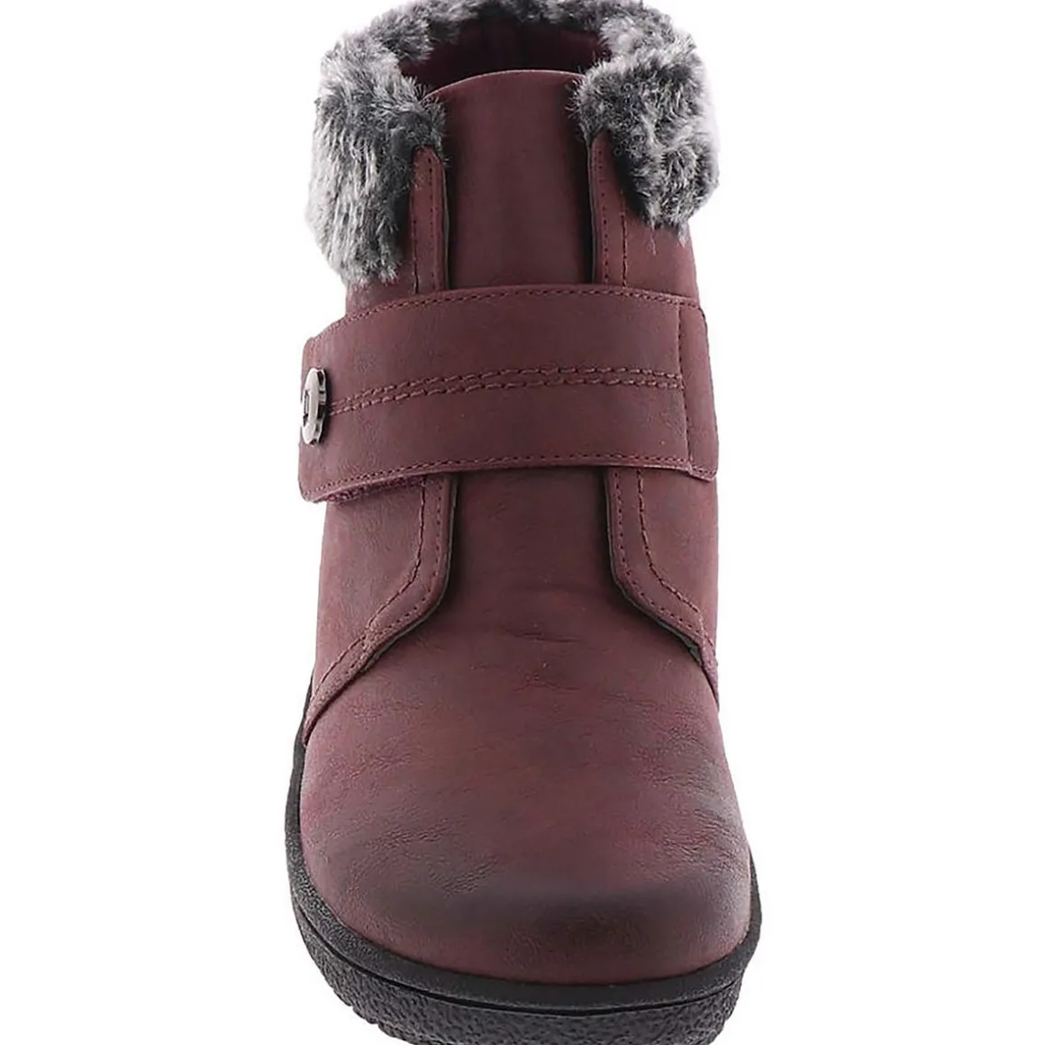 Perth Faux Leather Faux Fur Lined Ankle Boots