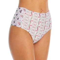 Peruvian Flower Bottom Printed Polyester Swim Bottom Separates
