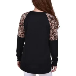 Petites Animal Print Pullover Top