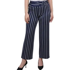 Petites Belted Cropped Pants