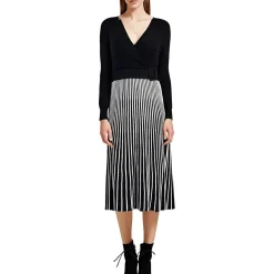 Petites Belted Knit Sweaterdress