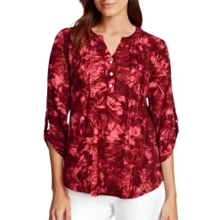 Petites Button Pullover Top