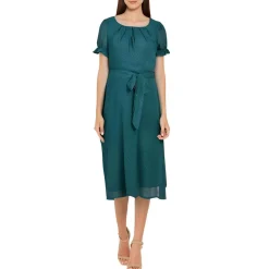 Petites Chiffon Knee-Length Midi Dress
