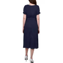 Petites Chiffon Knee-Length Midi Dress