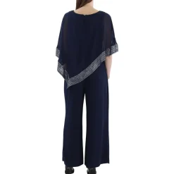 Petites Chiffon Metallic Jumpsuit