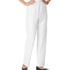 Petites Classic Fit Elastic Waist Casual Pants