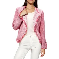 Petites Cotton Blend Fringe Open Front