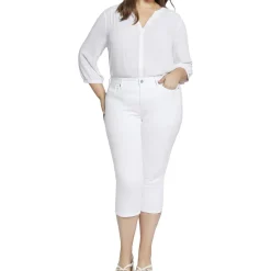 Petites Crop Denim Straight Leg Jeans