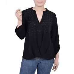 Petites Embellished Blouse