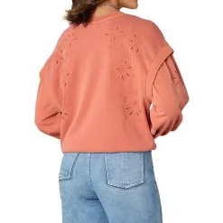 Petites Embroidered Cotton Crewneck Sweater