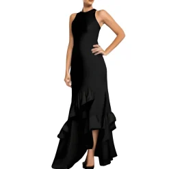 Petites Knit Sleeveless Evening Dress