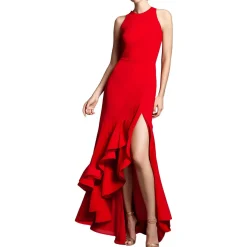 Petites Knit Sleeveless Evening Dress