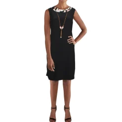 Petites Knit Sleeveless Sheath Dress