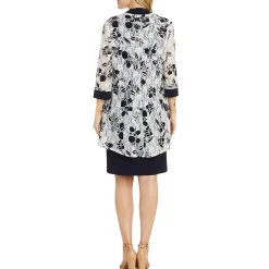 Petites Lace Floral Duster Blazer