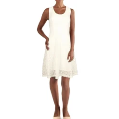 Petites Lace Sleeveless Fit & Flare Dress