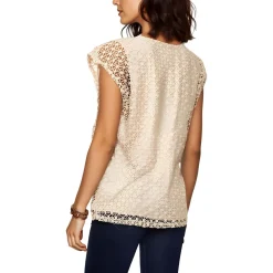 Petites Lined Lace Blouse