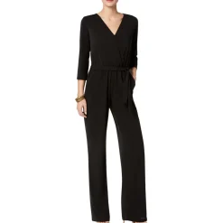 Petites Matte Jersey Belted Jumpsuit