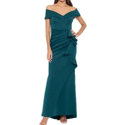 Petites Off-The-Shoulder Long Evening Dress