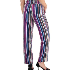 Petites Pinstripe Pocket Straight Leg Pants