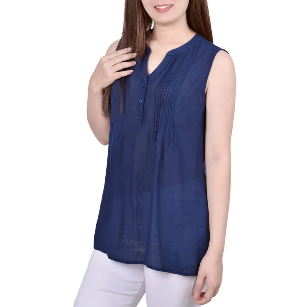 Petites Pintuck Rayon Blouse