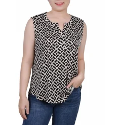 Petites Pleated Blouse